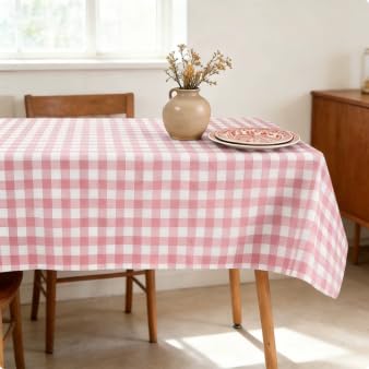 OUTCREATOR Halloween Tablecloth with Flannel Backing, Waterproof Round Table Cloth, Wipeable Plastic Table Cover for Fall Party Kitchen Dining Decor(Orange Halloween Silhouette, 60")