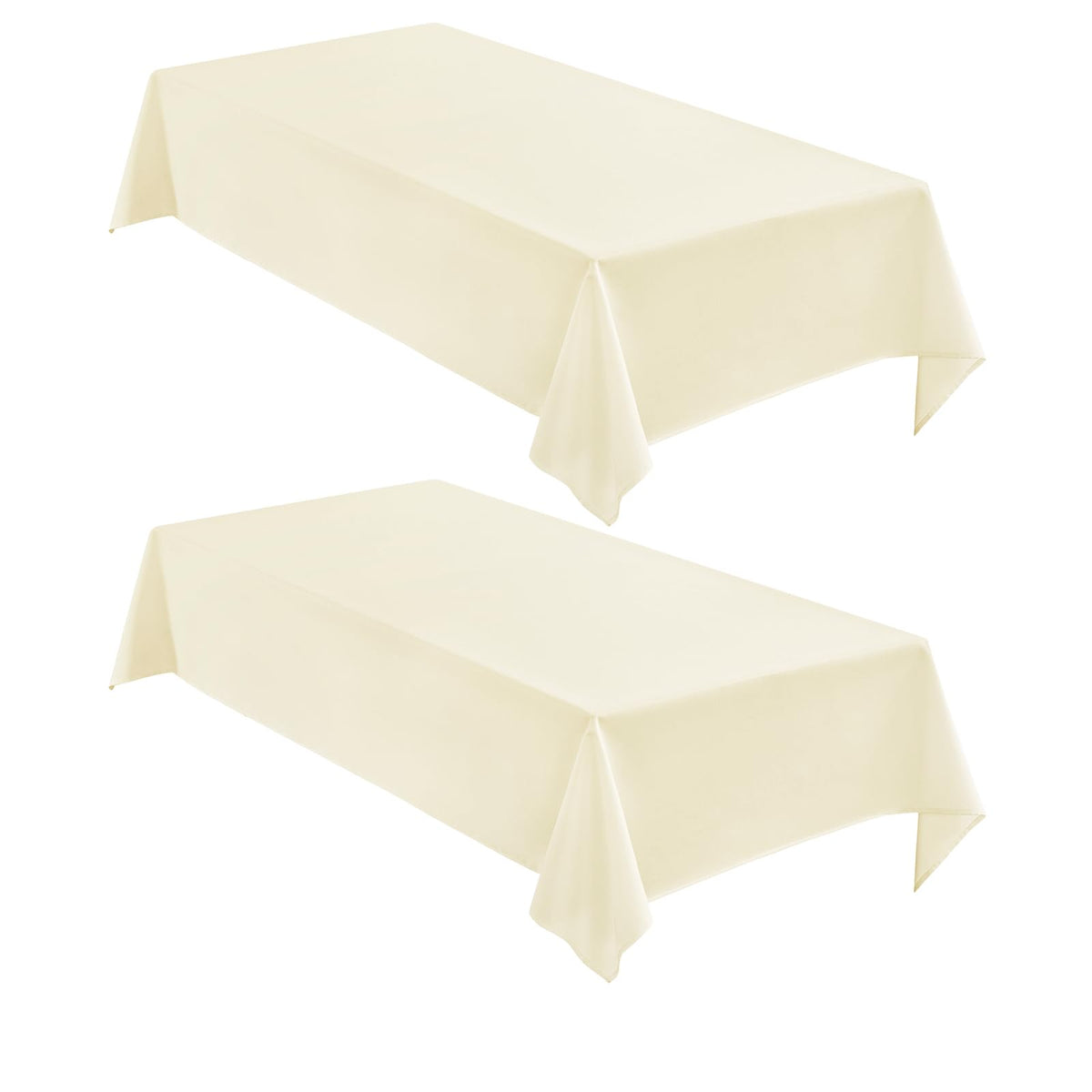 Faux Linen Tablecloths for Rectangle Tables, Burlap Textured Table Cloths Washable Farmhouse Table Cover Water Resistant for Dining, Wedding, Outdoor(Khaki, 52"×70")