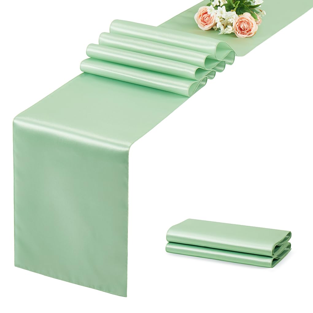 Light Pink Satin Table Runner, 12x108 Inches, 12 Pack