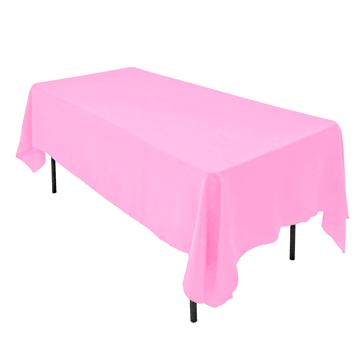 AK TRADING CO. 60 x 102-Inch Rectangular Polyester Tablecloth - Made in USA - Wrinkle-Resistant, Flame Retardant, Durable Party Table Cover, Banquet Tablecloth, Wedding Table Cover - Light Blue
