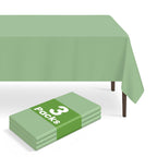 6 Pack Disposable Blue Gingham Plastic Tablecloth, 54 x 108 Inch