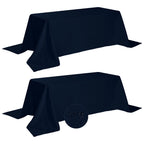 Fokitut 2 Pack Waterproof Rectangle Tablecloth, 60x120 Inch,Stain Resistant and Wrinkle Polyester Table Cloth, Fabric Table Cover for Kitchen Dining, Wedding, Party, Holiday Dinner-White