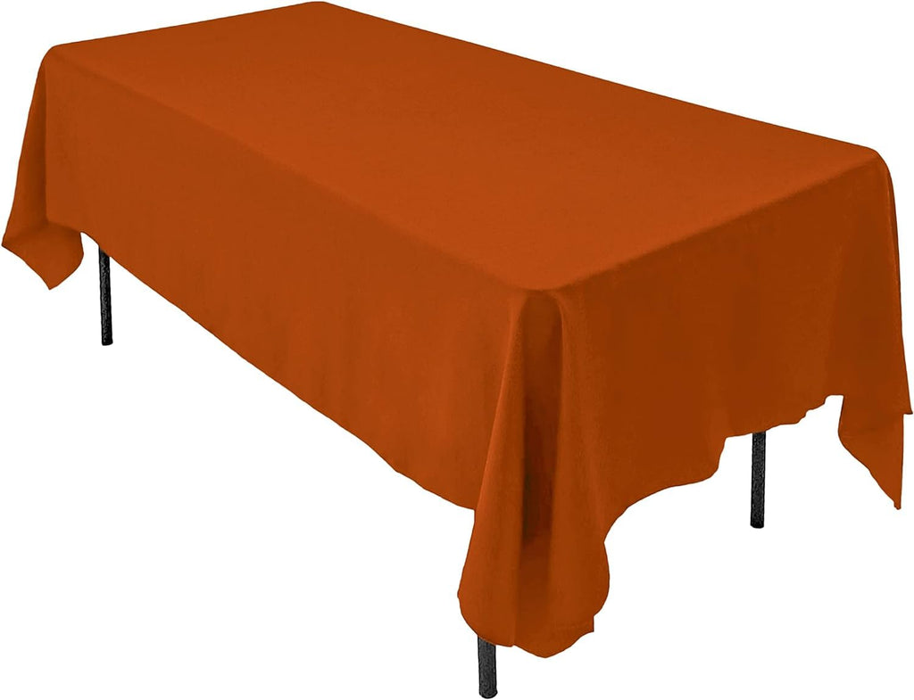 AK TRADING CO. 60 x 102-Inch Rectangular Polyester Tablecloth - Made in USA - Wrinkle-Resistant, Flame Retardant, Durable Party Table Cover, Banquet Tablecloth, Wedding Table Cover - Light Blue