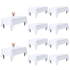 10 Pack Black Tablecloths 60 x 126 Inch for 8 Foot Rectangle Tables