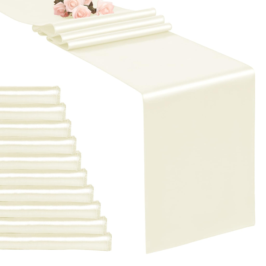 10-Pack Gold 12 x 108 inches Long Premium Satin Table Runner