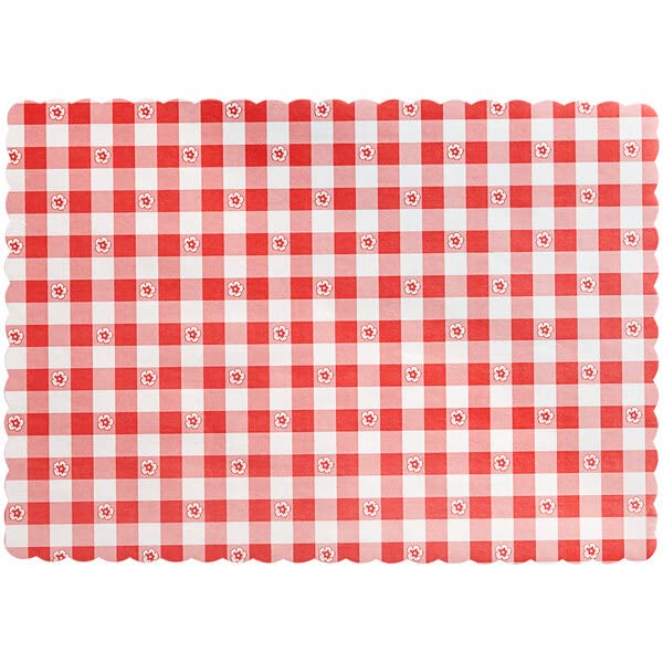 Disposable Paper Placemats – Premium, 100 Pack of White Scalloped Edge Placemats, Perfect Size 10x 14