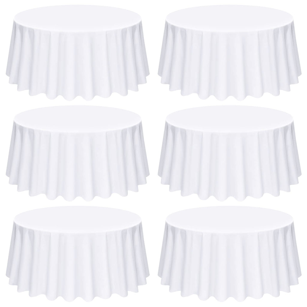 10 Pack Navy Blue Round Tablecloths 90 Inch, Polyester Round Table Cloth Circle Bulk Linen Washable Table Cloth Stain and Wrinkle Resistant Circle Table Cover for Wedding Party Dining Banquet