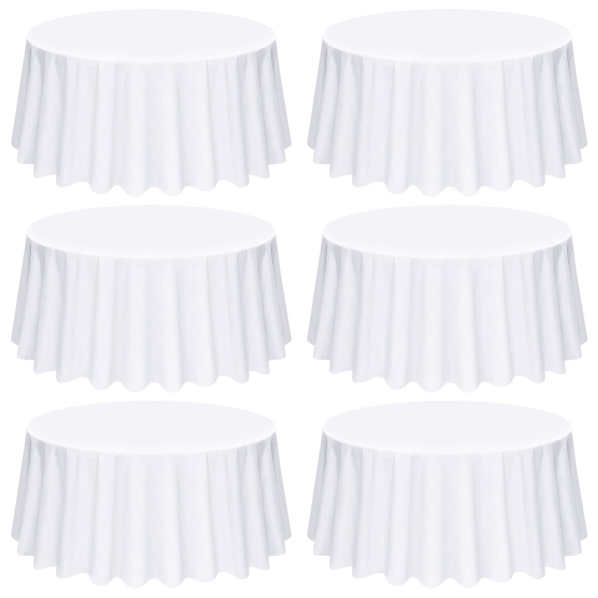 10 Pack Navy Blue Round Tablecloths 90 Inch, Polyester Round Table Cloth Circle Bulk Linen Washable Table Cloth Stain and Wrinkle Resistant Circle Table Cover for Wedding Party Dining Banquet