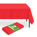 6 Pack Disposable Blue Gingham Plastic Tablecloth, 54 x 108 Inch