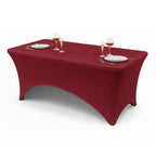 VidaFete Classic Series 140GSM Spandex Tablecloth 2Pcs, 6ft, White