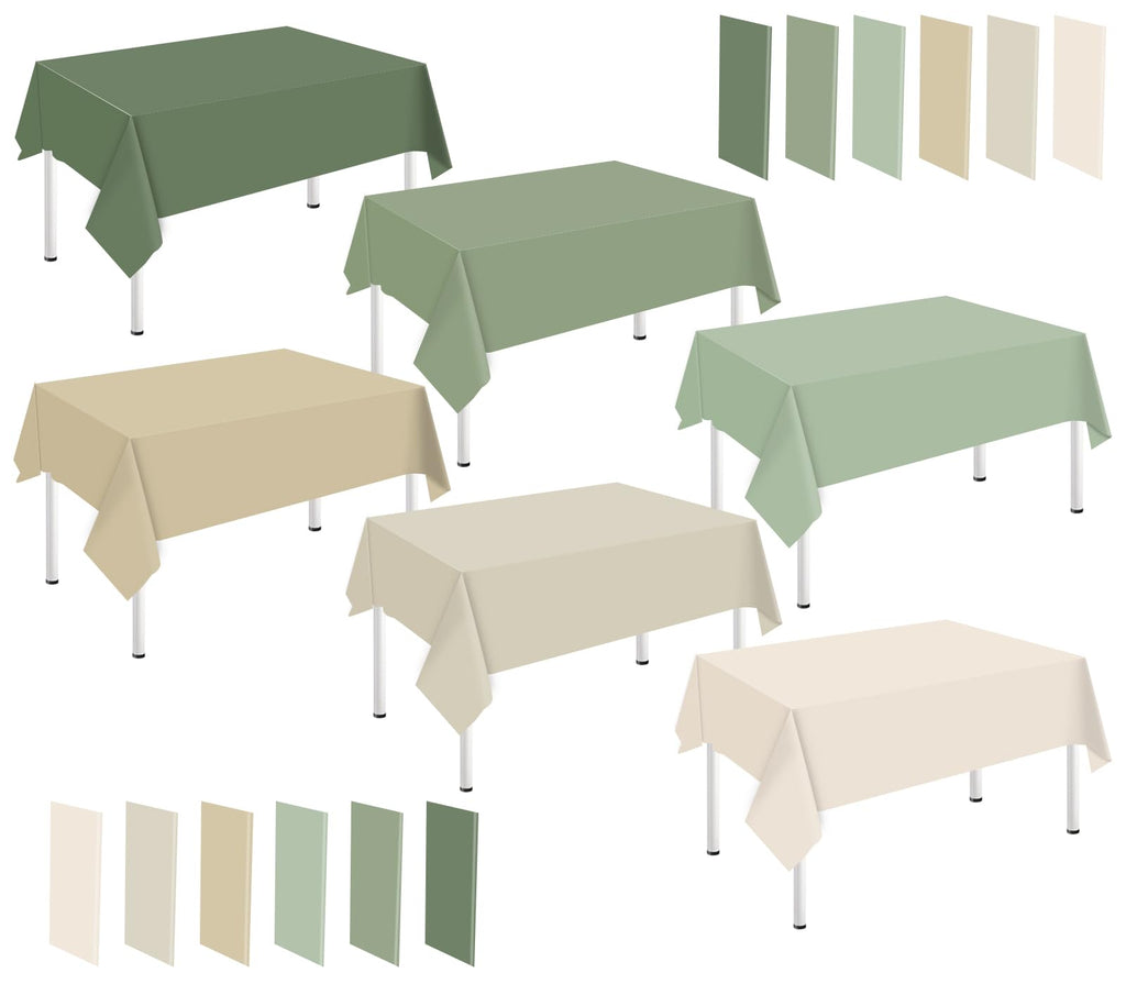 Whaline 24Pcs Neon Color Plastic Tablecloth, 6 Fluorescent Colors