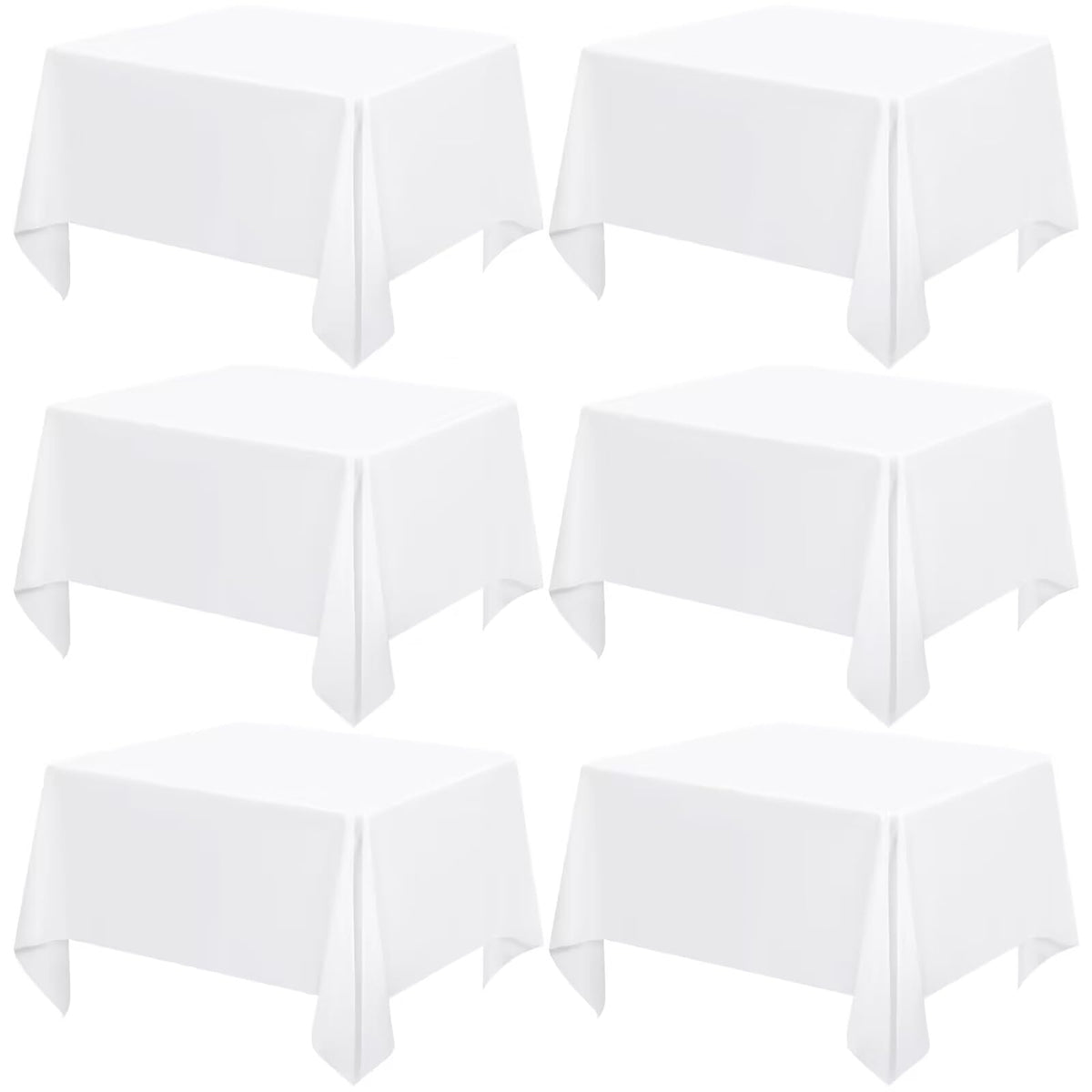 10 Packs 120 Inch Hot Pink Round Polyester Tablecloths