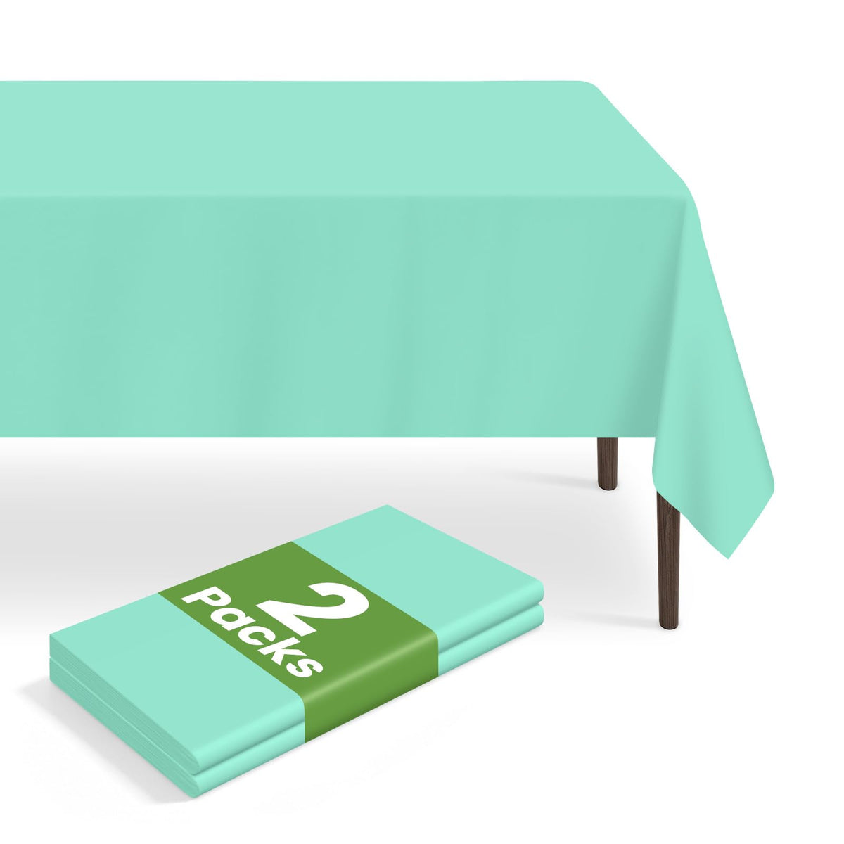 6 Pack Disposable Blue Gingham Plastic Tablecloth, 54 x 108 Inch