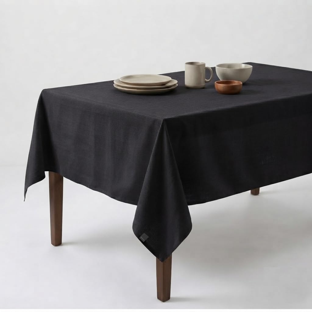 Urban Villa Tablecloth Cotton Tabletop 60x84 (6-8 Seats) White