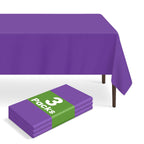 6 Pack Disposable Blue Gingham Plastic Tablecloth, 54 x 108 Inch