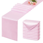 Light Pink Satin Table Runner, 12x108 Inches, 12 Pack