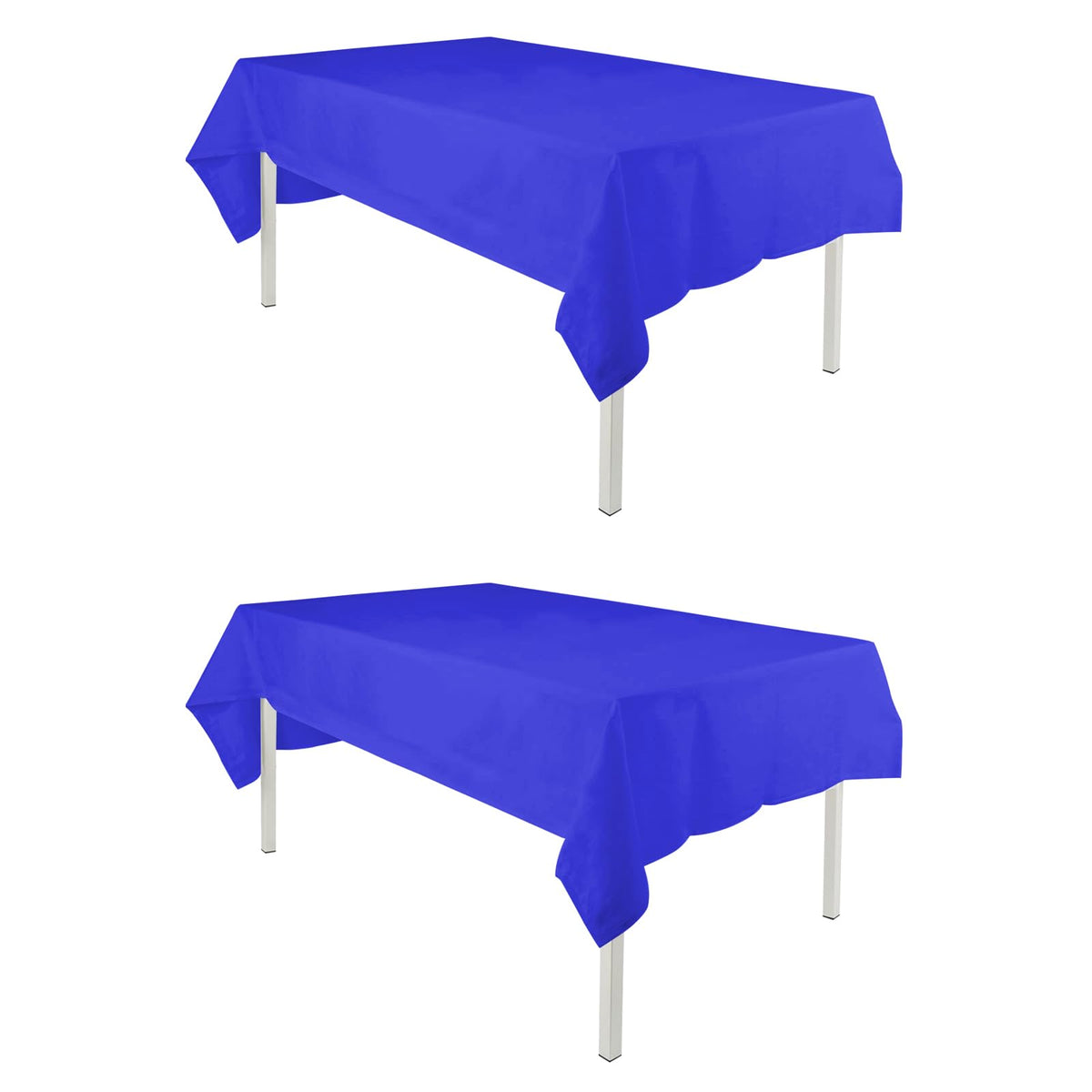 TWINPRET 2 Pack Grey Tablecloths 60x102 Inch for 6 Feet Rectangle Tables