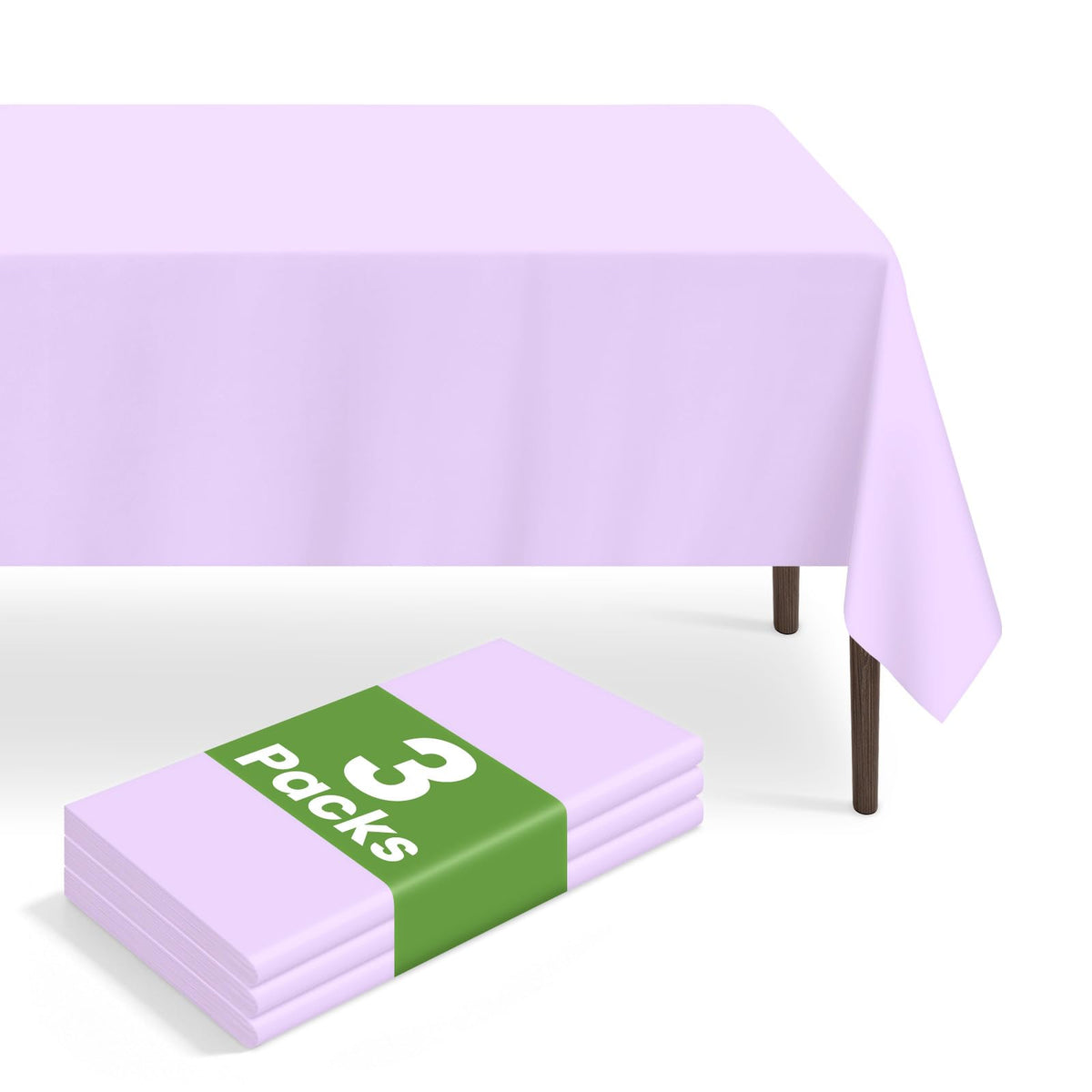 6 Pack Disposable Blue Gingham Plastic Tablecloth, 54 x 108 Inch