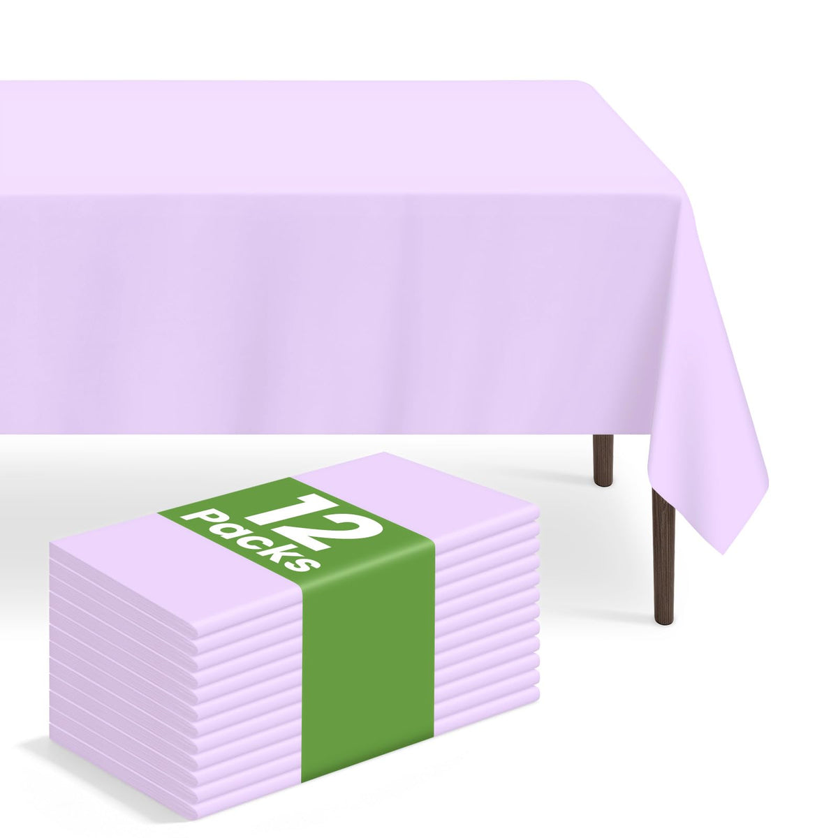 6 Pack Disposable Blue Gingham Plastic Tablecloth, 54 x 108 Inch