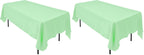 AK TRADING CO. 60 x 102-Inch Rectangular Polyester Tablecloth - Made in USA - Wrinkle-Resistant, Flame Retardant, Durable Party Table Cover, Banquet Tablecloth, Wedding Table Cover - Light Blue