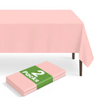 6 Pack Disposable Blue Gingham Plastic Tablecloth, 54 x 108 Inch