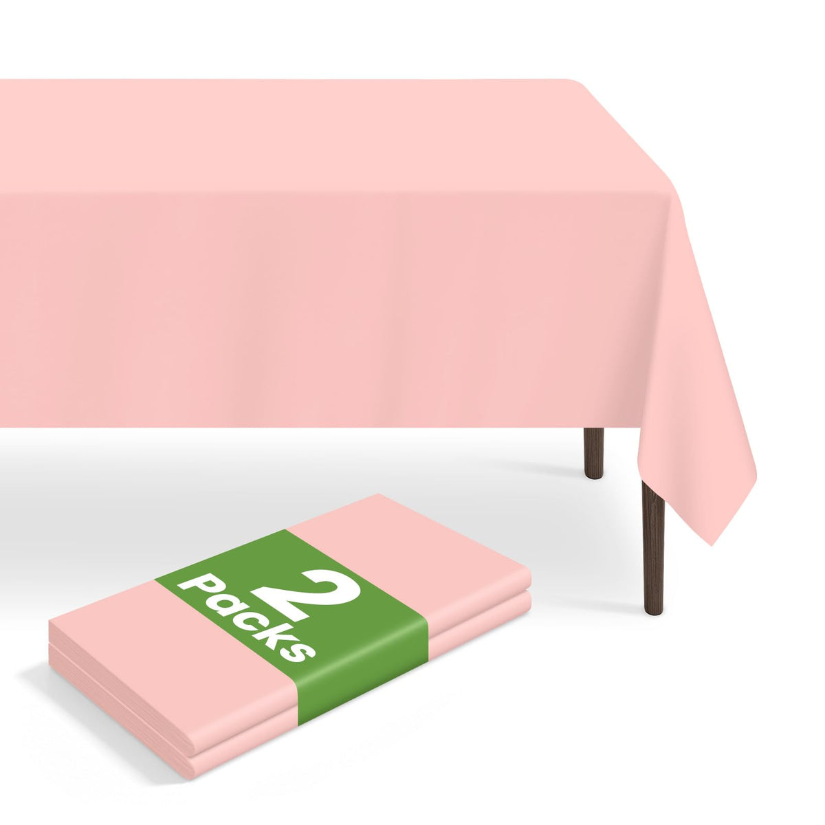 6 Pack Disposable Blue Gingham Plastic Tablecloth, 54 x 108 Inch