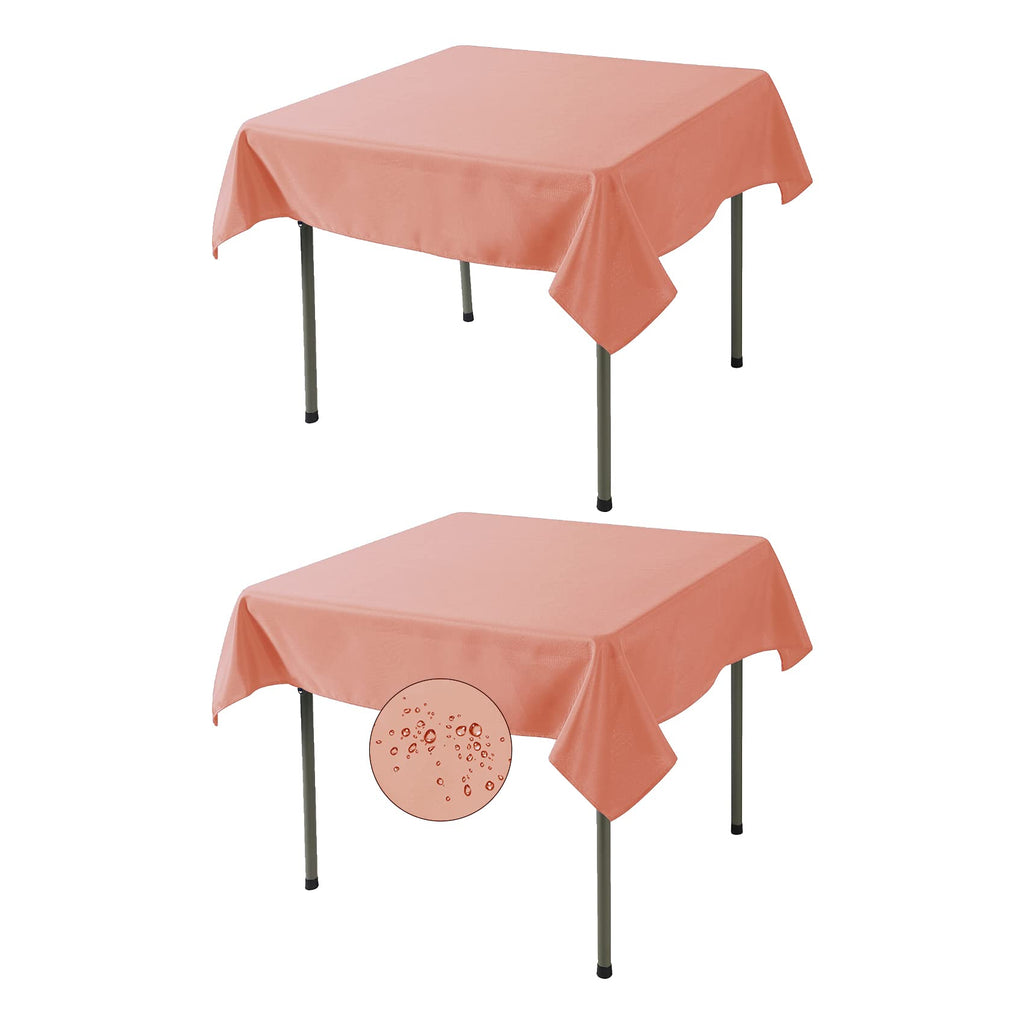 Fokitut 2 Pack Waterproof Rectangle Tablecloth, 60x120 Inch,Stain Resistant and Wrinkle Polyester Table Cloth, Fabric Table Cover for Kitchen Dining, Wedding, Party, Holiday Dinner-White