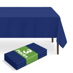 6 Pack Disposable Blue Gingham Plastic Tablecloth, 54 x 108 Inch