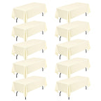 10 Pack Navy Blue Round Tablecloths 90 Inch, Polyester Round Table Cloth Circle Bulk Linen Washable Table Cloth Stain and Wrinkle Resistant Circle Table Cover for Wedding Party Dining Banquet