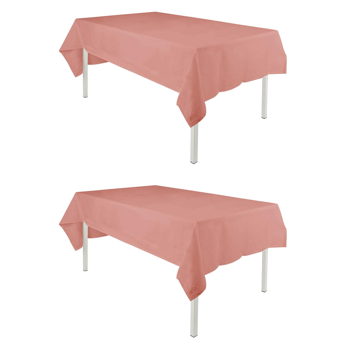 TWINPRET 2 Pack Grey Tablecloths 60x102 Inch for 6 Feet Rectangle Tables