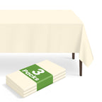 6 Pack Disposable Blue Gingham Plastic Tablecloth, 54 x 108 Inch