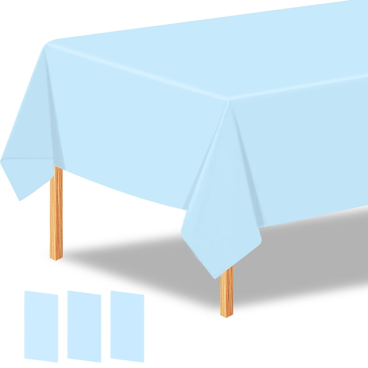 6 Packs Plastic Pastel Color Tablecloths,Assorted Color Table Cloth Disposable Rectangle Table Covers for for Birthday Baby Shower Wedding Princess Ice Cream(54" x 108")