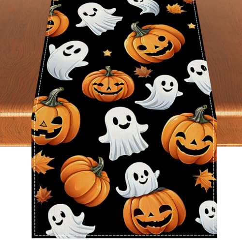 Rvsticty Fall Table Runner,Autumn Thanksgiving Decorations for Home Decor