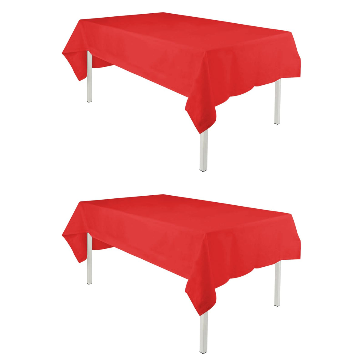 TWINPRET 2 Pack Grey Tablecloths 60x102 Inch for 6 Feet Rectangle Tables