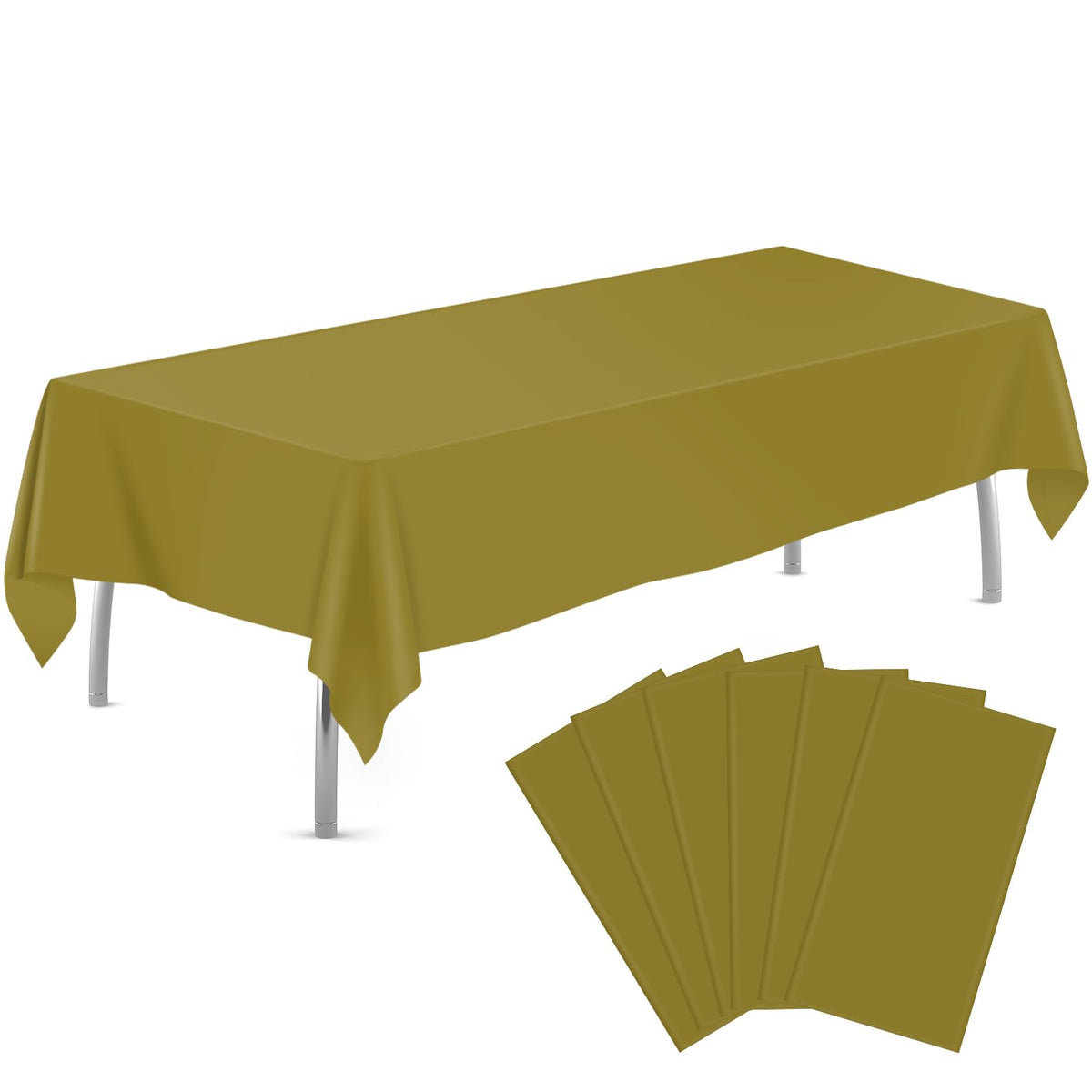 tujol Pink 6 Pack Plastic Table Cloth 54" x 108", Disposable Tablecloths Rectangle Table Cover, Plastic Tablecloths for Parties
