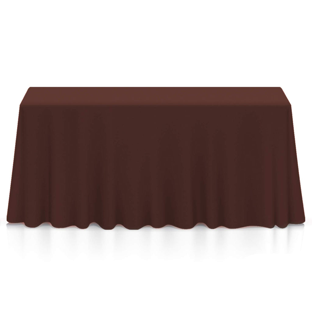 Lann's Linens 90 x 132 Inch Rectangular Tablecloth, Washable Polyester Fabric Table Cloth for Dining Tables, Parties, Restaurants, Weddings - Beige