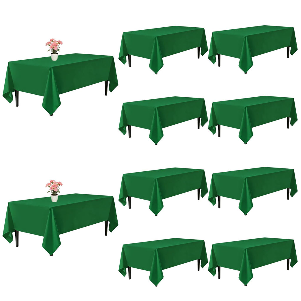 10 Pack Black Tablecloths 60 x 126 Inch for 8 Foot Rectangle Tables