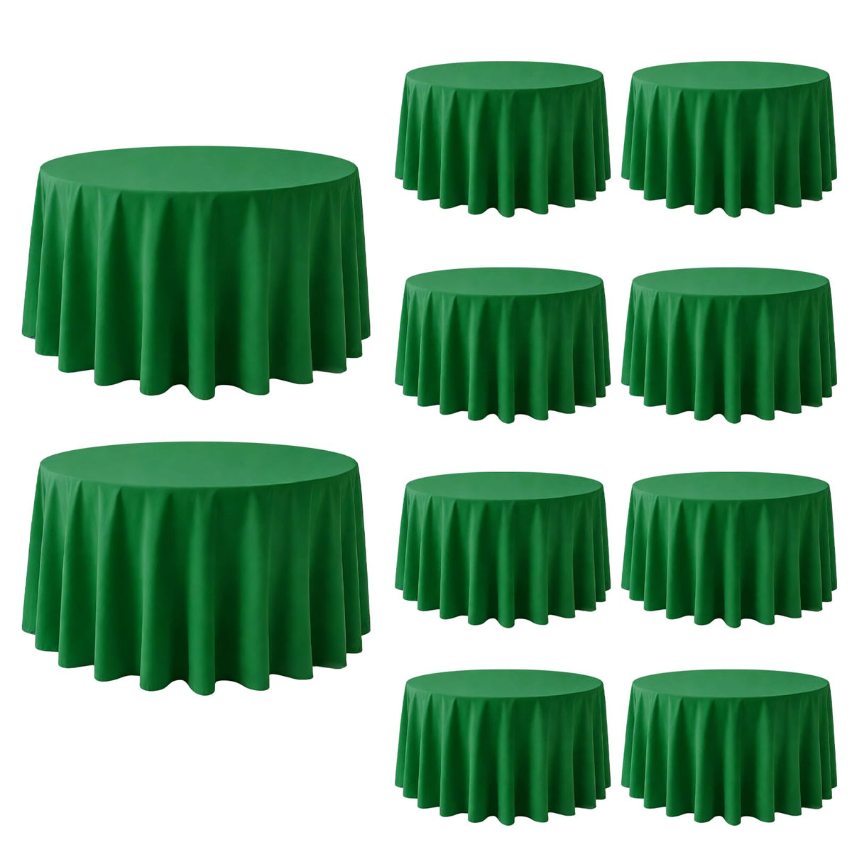 10 Pack Black Tablecloths 60 x 126 Inch for 8 Foot Rectangle Tables