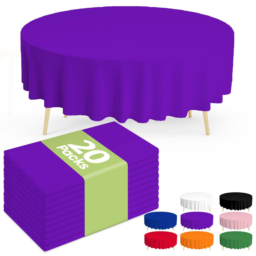 Pureegg 20 Pack Sage Green Disposable Plastic Tablecloth 54x108 Inch