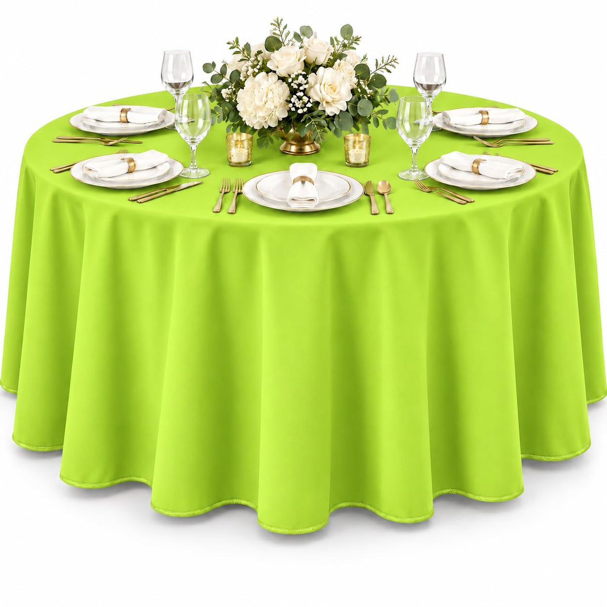AK TRADING CO. 60 x 102-Inch Rectangular Polyester Tablecloth - Made in USA - Wrinkle-Resistant, Flame Retardant, Durable Party Table Cover, Banquet Tablecloth, Wedding Table Cover - Light Blue