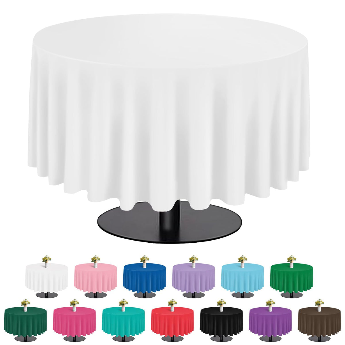 tujol Pink 6 Pack Plastic Table Cloth 54" x 108", Disposable Tablecloths Rectangle Table Cover, Plastic Tablecloths for Parties
