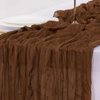 Blue Cheesecloth Table Runner Fall Boho Wedding Birthday Party Home Decor