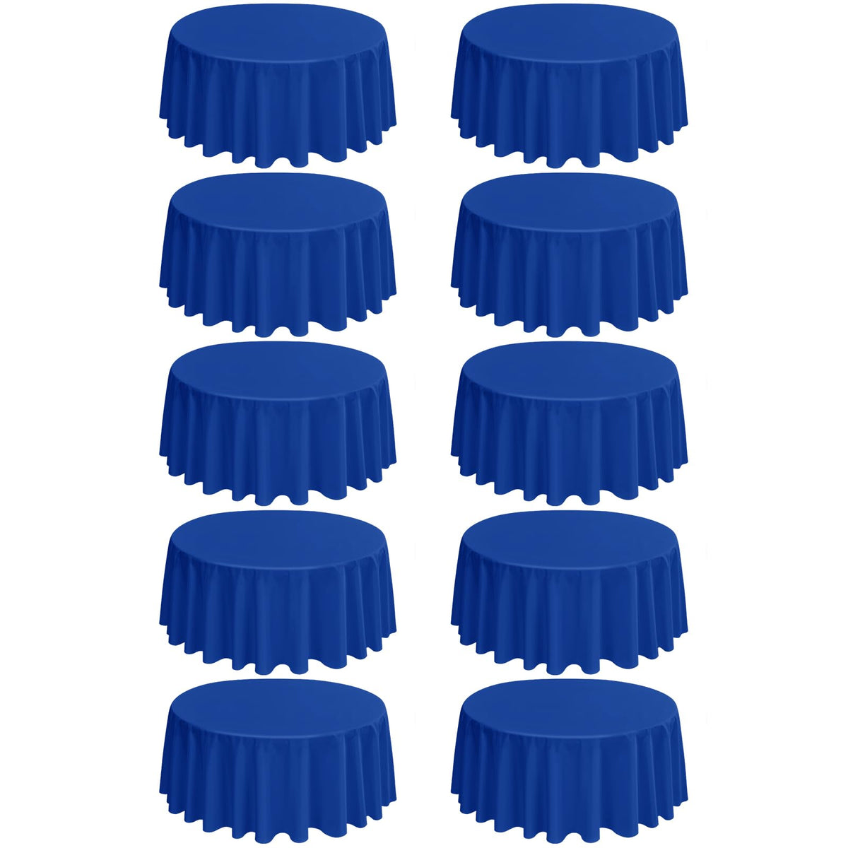 10 Packs 120 Inch Hot Pink Round Polyester Tablecloths