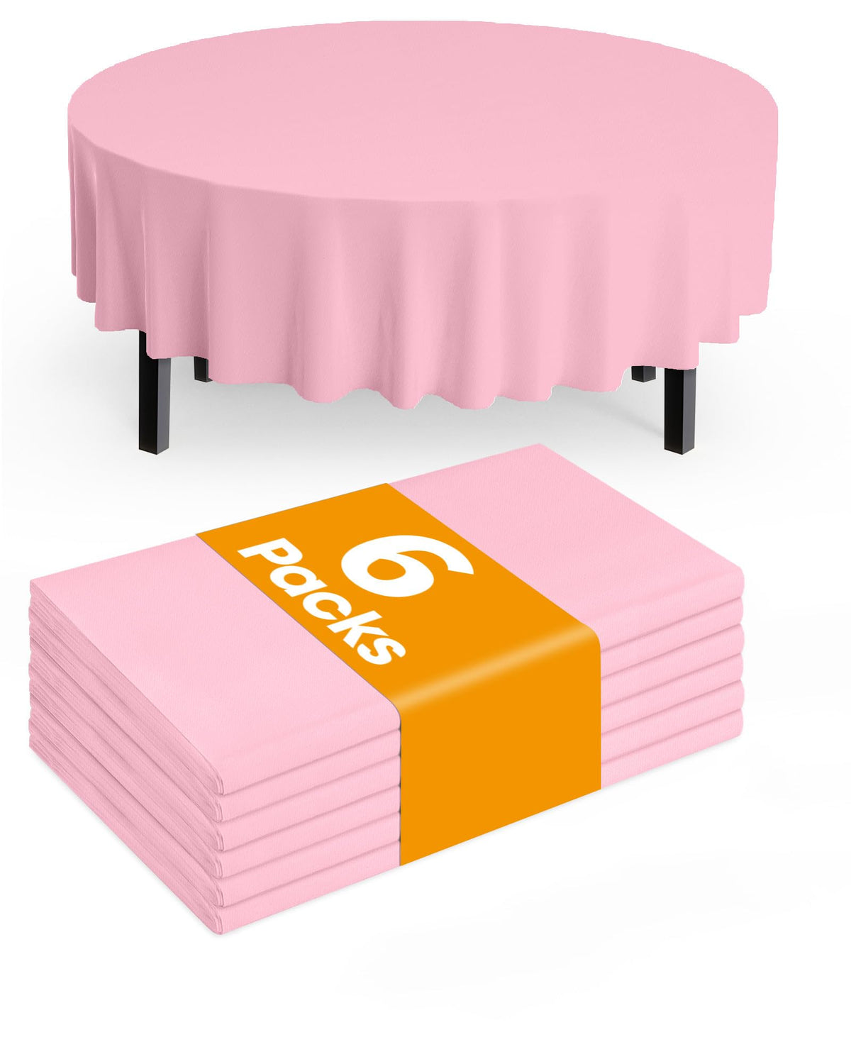 Pureegg Thanksgiving Tablecloths 6 Pack, 54 x 108 Inch, Pumpkin Harvest