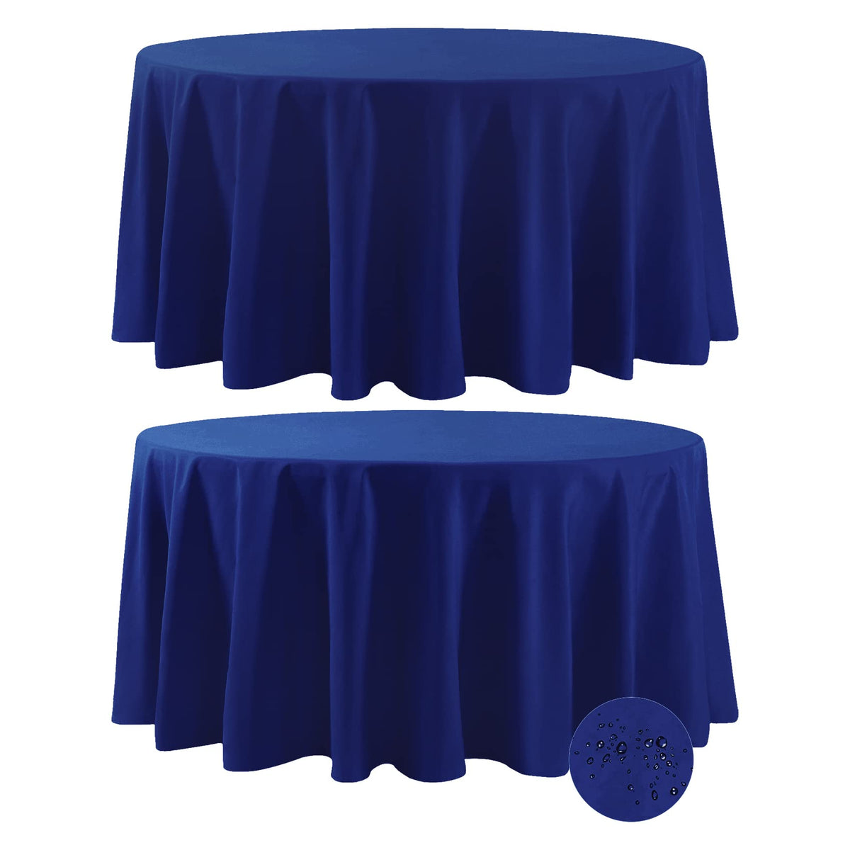 Fokitut 2 Pack Waterproof Rectangle Tablecloth, 60x120 Inch,Stain Resistant and Wrinkle Polyester Table Cloth, Fabric Table Cover for Kitchen Dining, Wedding, Party, Holiday Dinner-White