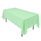 AK TRADING CO. 60 x 102-Inch Rectangular Polyester Tablecloth - Made in USA - Wrinkle-Resistant, Flame Retardant, Durable Party Table Cover, Banquet Tablecloth, Wedding Table Cover - Light Blue