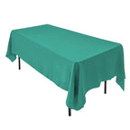 AK TRADING CO. 60 x 102-Inch Rectangular Polyester Tablecloth - Made in USA - Wrinkle-Resistant, Flame Retardant, Durable Party Table Cover, Banquet Tablecloth, Wedding Table Cover - Light Blue
