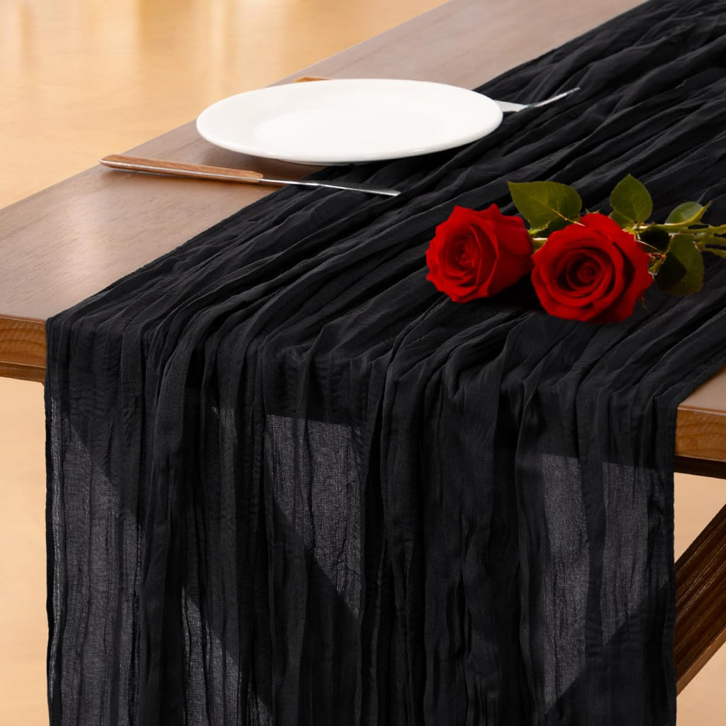 Blue Cheesecloth Table Runner Fall Boho Wedding Birthday Party Home Decor