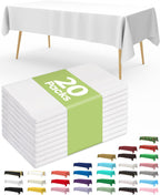 Pureegg 20 Pack Sage Green Disposable Plastic Tablecloth 54x108 Inch