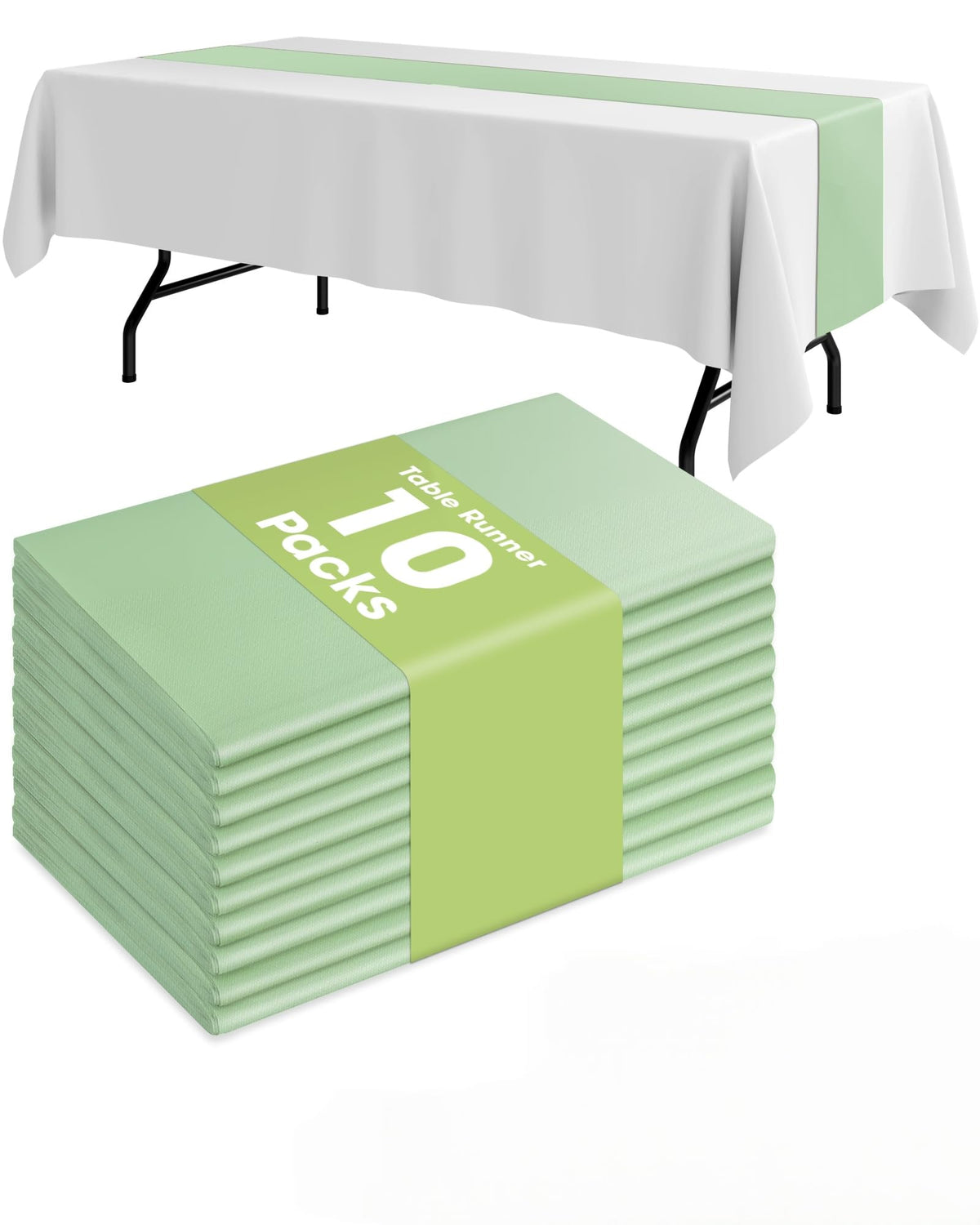 Pureegg Gold Disposable Plastic Table Runner 14x108 Inch
